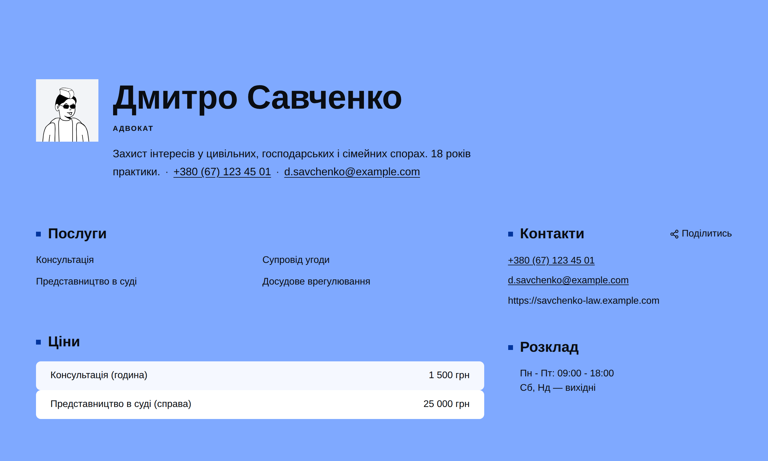 Шаблон «Професійний»